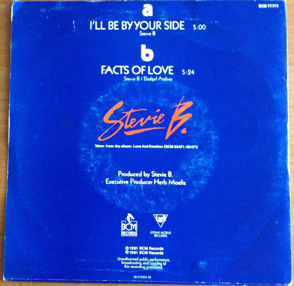 Stevie B : I'll Be By Your Side (7", Single)
