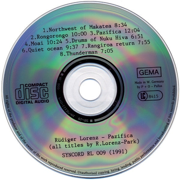 Rüdiger Lorenz : Pazifica (CD, Album)