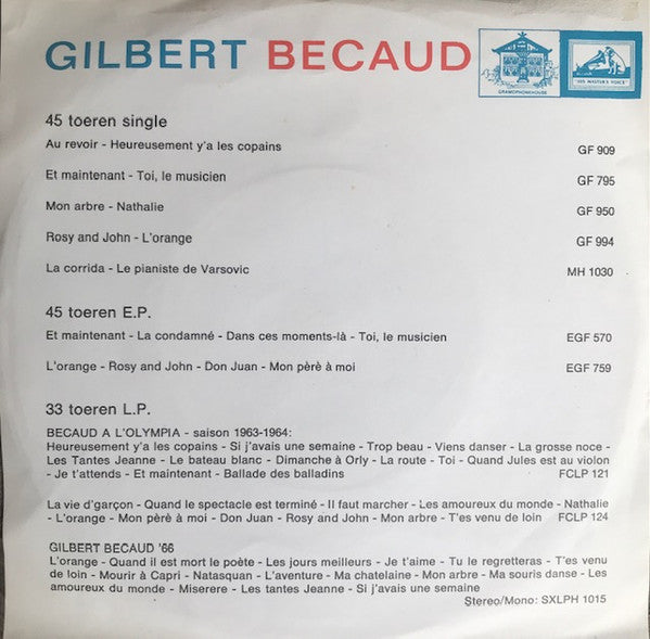 Gilbert Bécaud : L'important C'est La Rose (7", Single)