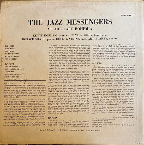 Art Blakey & The Jazz Messengers : At The Cafe Bohemia Volume 2 (LP, Album, Mono)