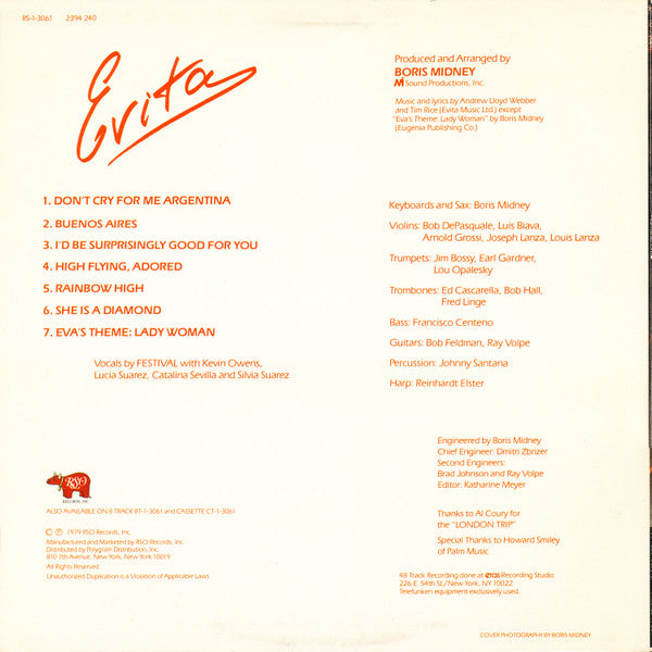 Festival (2) : Evita (LP, Album, Mixed, 53 )