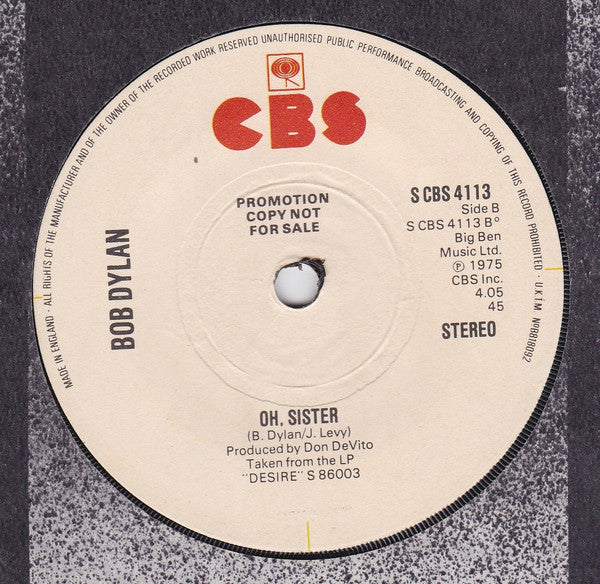 Bob Dylan : Mozambique (7", Single, Promo)