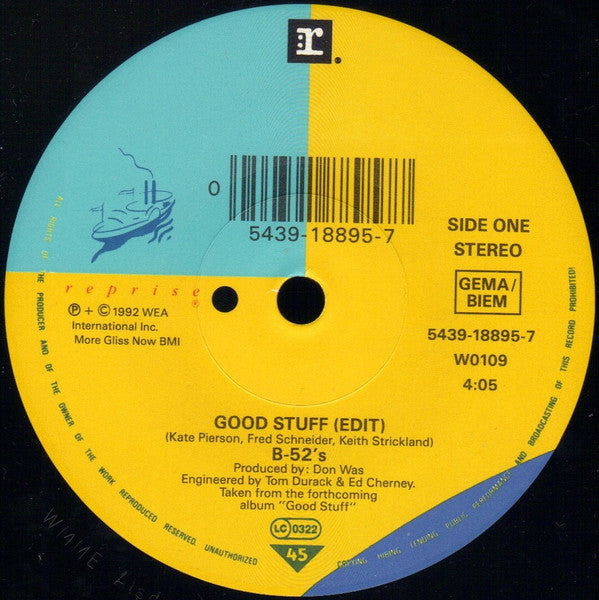 The B-52's : Good Stuff (7", Single)