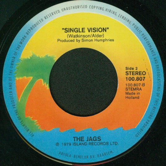 The Jags : Back Of My Hand (7", Single)
