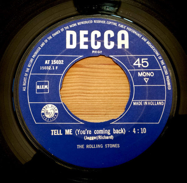 The Rolling Stones : Tell Me / Come On (7", Mono)
