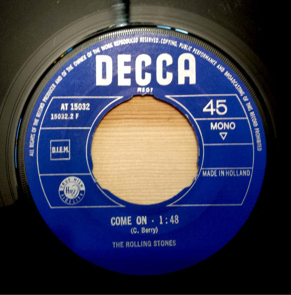 The Rolling Stones : Tell Me / Come On (7", Mono)