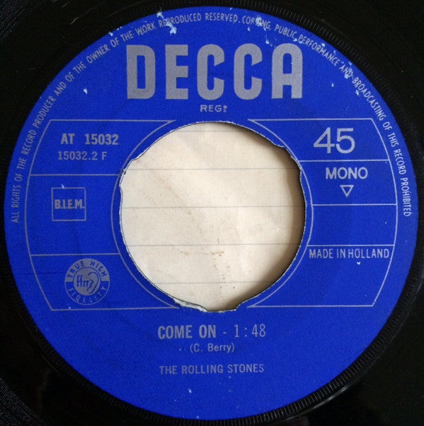 The Rolling Stones : Tell Me / Come On (7", Mono)