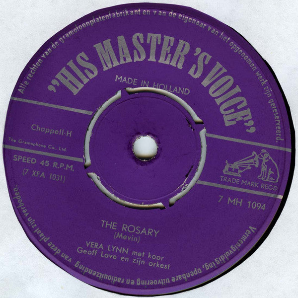 Vera Lynn, Geoff Love & His Orchestra : The Holy City / The Rosary (7", Single)