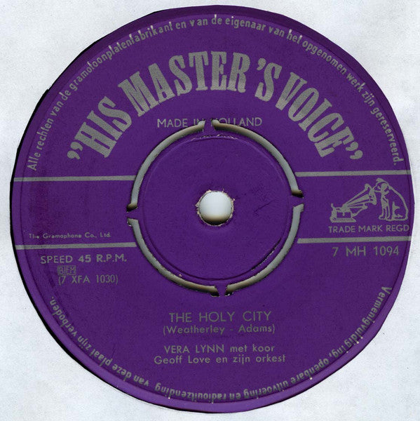 Vera Lynn, Geoff Love & His Orchestra : The Holy City / The Rosary (7", Single)