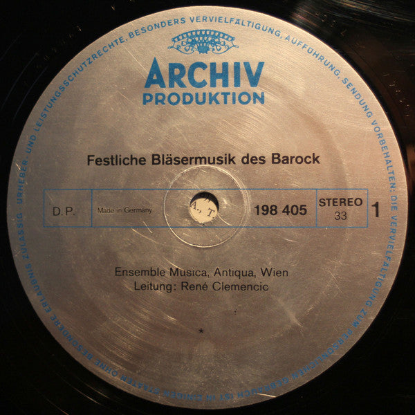 Musica Antiqua Wien, René Clemencic : Festliche Bläsermusik Des Barock (LP, RE, Gat)