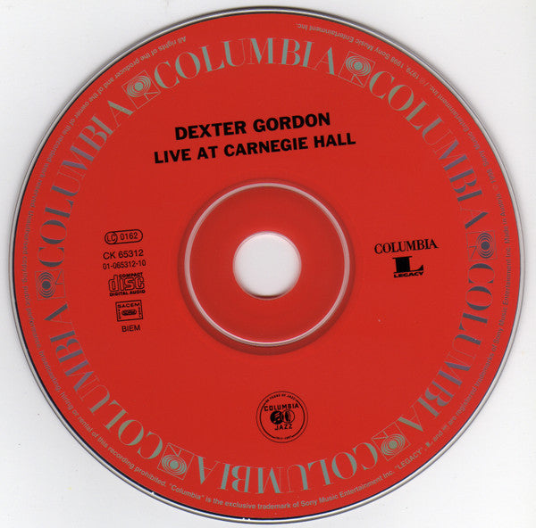 Dexter Gordon : Live At Carnegie Hall (CD, Album, RM)