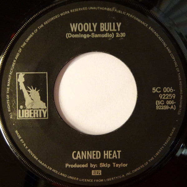 Canned Heat : Wooly Bully (7", Single)