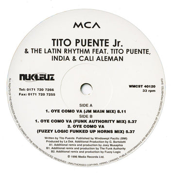 Tito Puente Jr. & The Latin Rhythm Feat. Tito Puente, India & Cali Aleman : Oye Como Va (2x12")