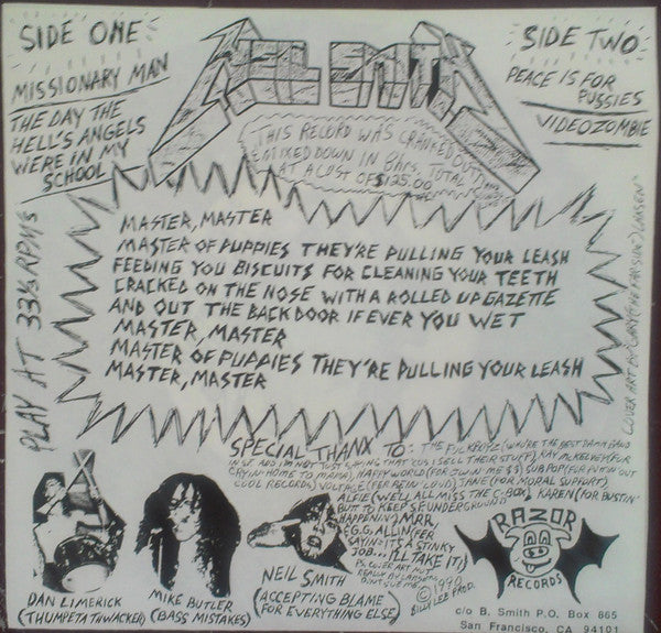 Neil Smith (7) : Master Of Puppies (7", EP)