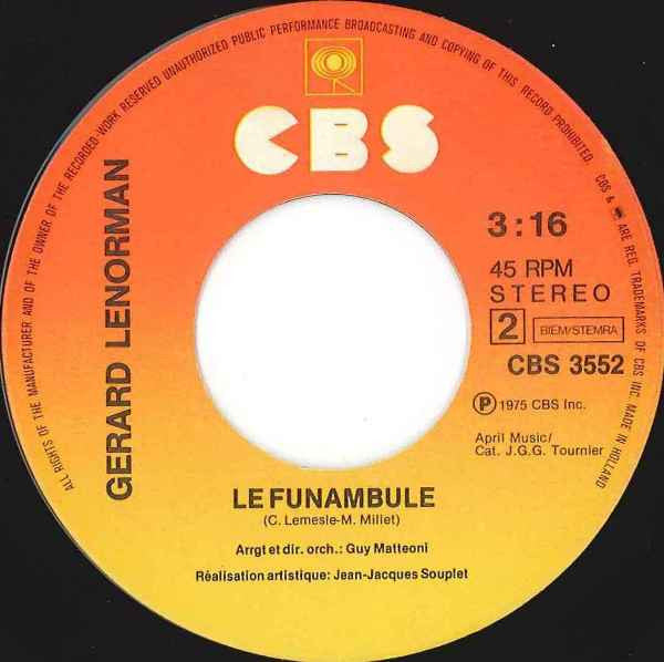 Gérard Lenorman : La Ballade Des Gens Heureux (7", Single)
