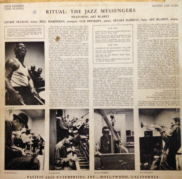 Art Blakey & The Jazz Messengers : Ritual (LP, Album, Mono, Dee)