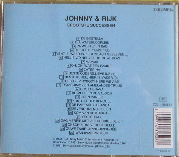 Johnny & Rijk : Grootste Successen (CD, Comp)
