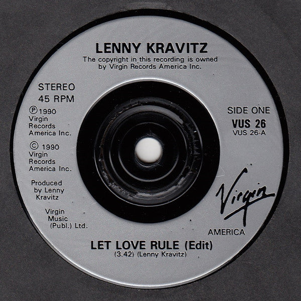 Lenny Kravitz : Let Love Rule (7", Single, Inj)
