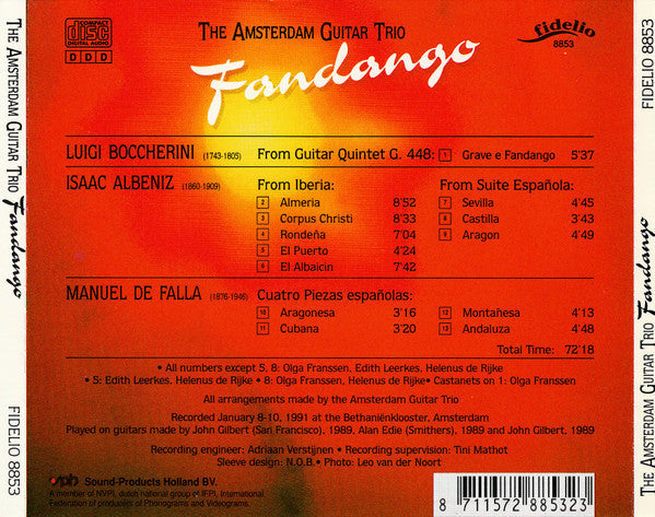 Amsterdam Guitar Trio : Fandango (CD, Album)