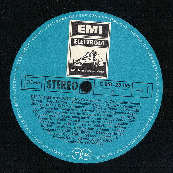 Various : Der Vetter Aus Dingsda / Schwarzwaldmädel  (LP, Comp)