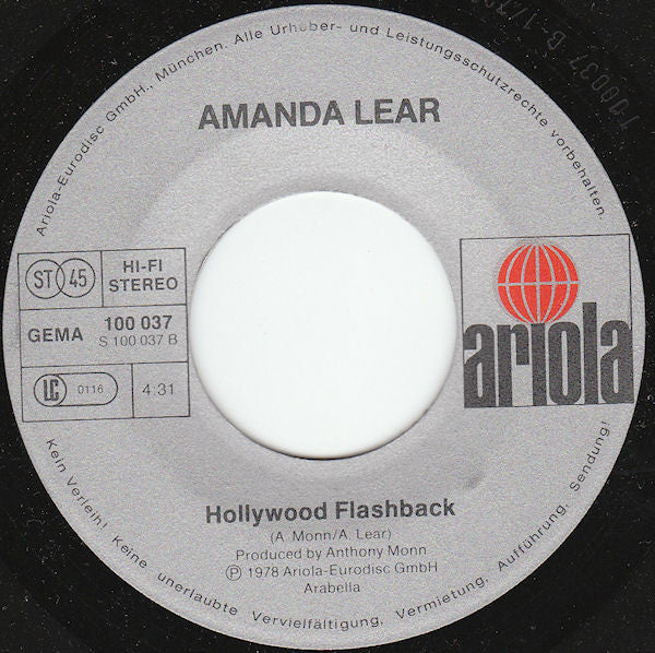 Amanda Lear : The Sphinx (7", Single)