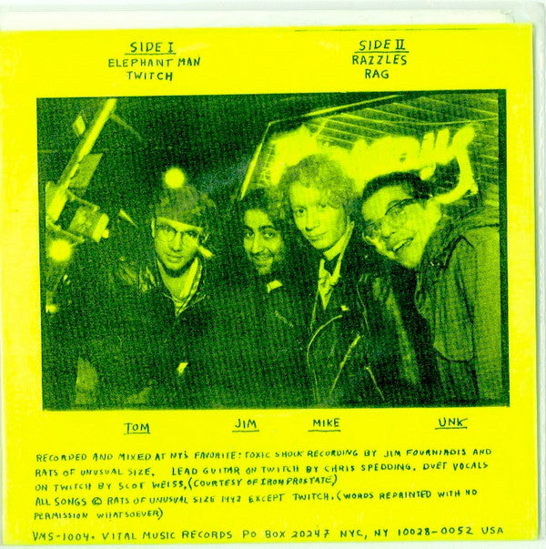 Rats Of Unusual Size : Elephant Man (7", Pur)