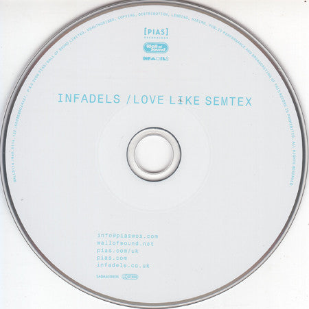 Infadels : Love Like Semtex (CD, Single)