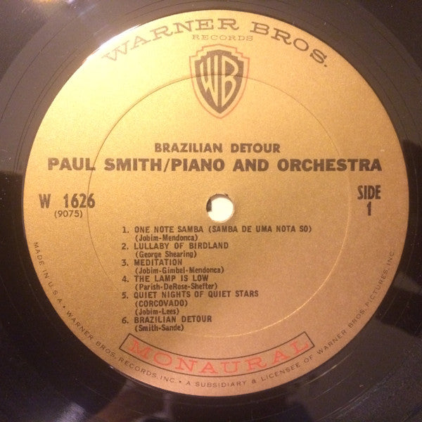Paul Smith (5) : Brazilian Detour (LP, Mono)