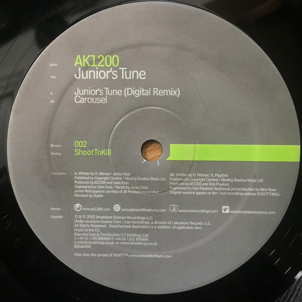 AK1200 : Junior's Tune (Digital Remix) / Carousel (12")