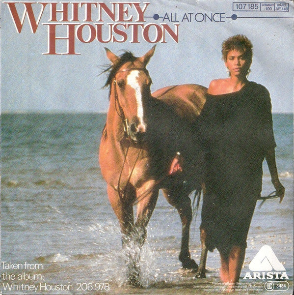Whitney Houston : All At Once (7", Single)