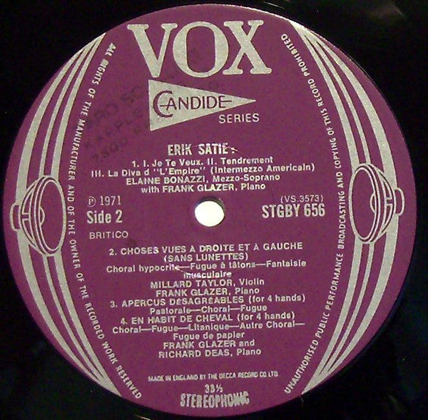 Erik Satie : Erik Satie (LP)