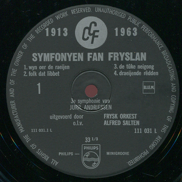 Frysk Orkest O.l.v. Alfred Salten : Coöperatieve Condensfabriek Friesland 1913 - 1963 (LP, Mono)