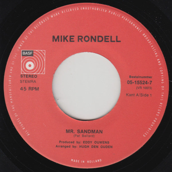 Mike Rondell : Mr. Sandman (7", Single)