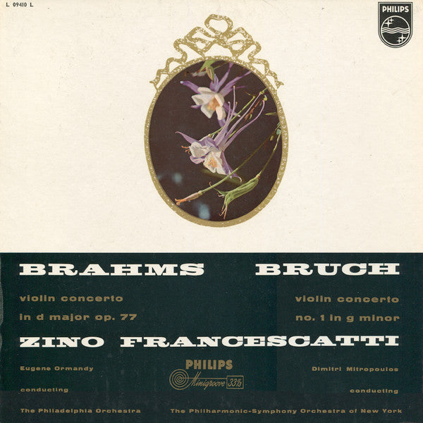 Johannes Brahms / Max Bruch, Zino Francescatti : Violin Concerto In D Major Op. 77 / Violin Concerto No. 1 In G Minor (LP, Comp, Mono)