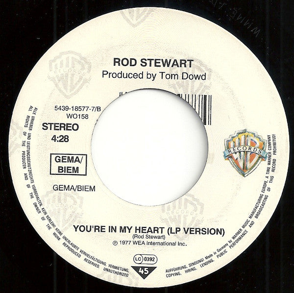 Rod Stewart : Ruby Tuesday  (7", Single)