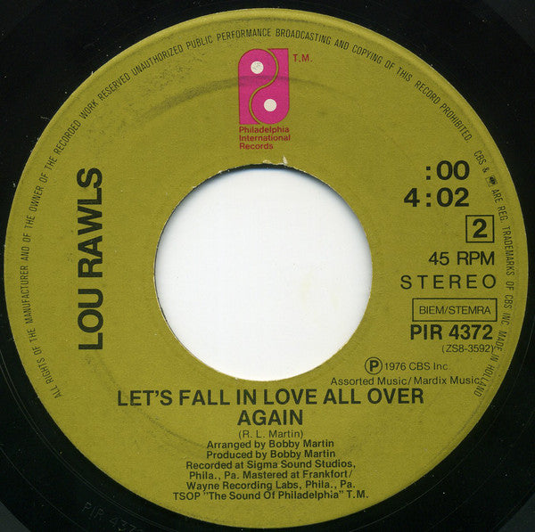 Lou Rawls : You'll Never Find Another Love Like Mine (7")