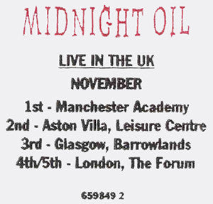 Midnight Oil : In The Valley (CD, Maxi)