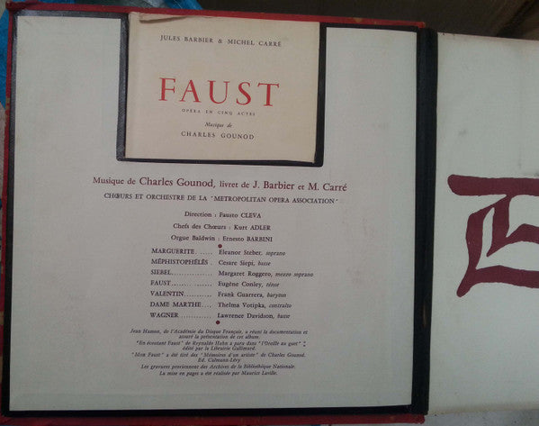 Charles Gounod / Eleanor Steber, Eugene Conley, Cesare Siepi, Thelma Votipka, Margaret Roggero, Frank Guarrera, Lawrence Davidson, Fausto Cleva, Chorus Of The Metropolitan Opera Association Of New York Et Orchestra Of The Metropolitan Opera Association Of : Faust (3xLP, Mono, Ltd + Box)