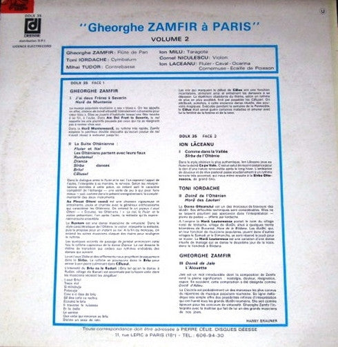 Gheorghe Zamfir : Gheorghe Zamfir A Paris - Volume 2 (LP, Album)