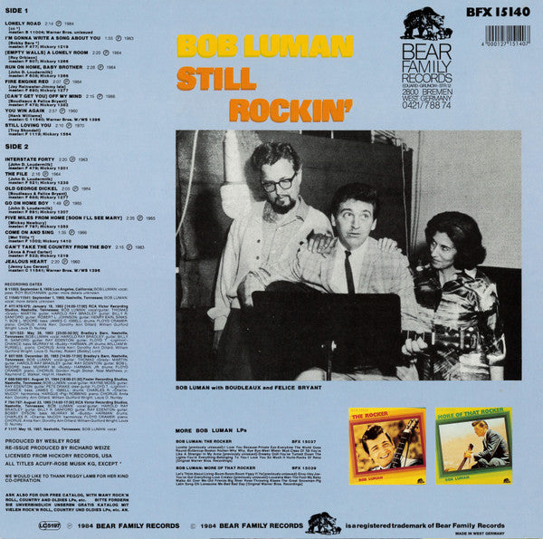 Bob Luman : Still Rockin' (LP, Comp)