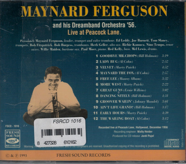 Maynard Ferguson & His Orchestra : Live At Peacock Lane  (CD, Album, RE)