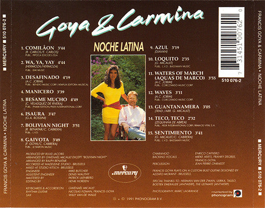Goya & Carmina : Noche Latina (CD, Album)