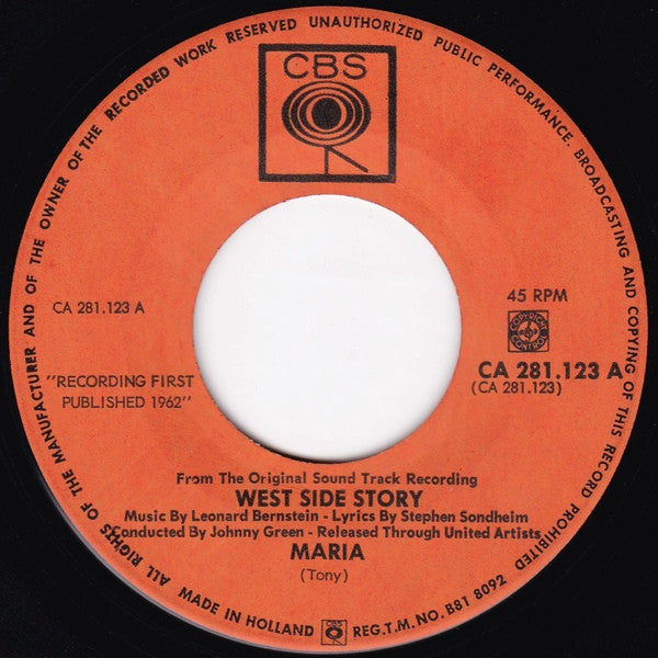Richard Beymer And Natalie Wood : Maria (7", Single)