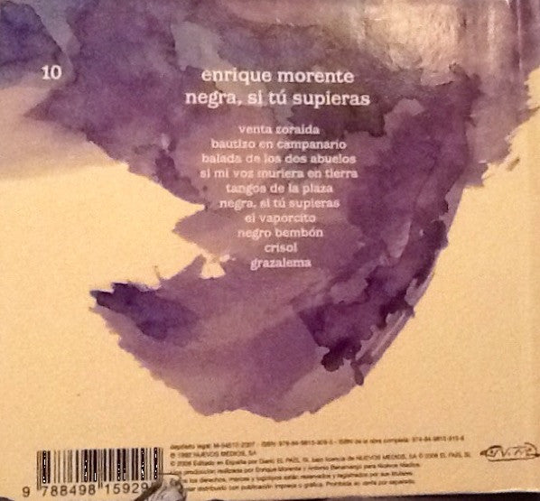 Enrique Morente : Negra, Si Tú Supieras (CD, Album, Ltd, RE, Dig)