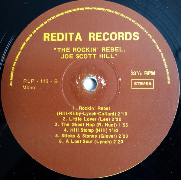 Joel Scott Hill : The Rockin' Rebel (LP, Comp, Mono)