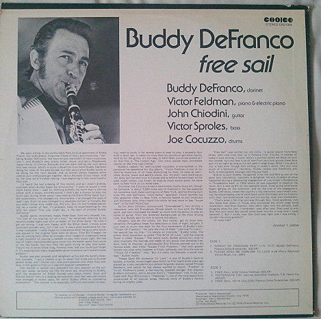 Buddy DeFranco : Free Sail (LP, Album)