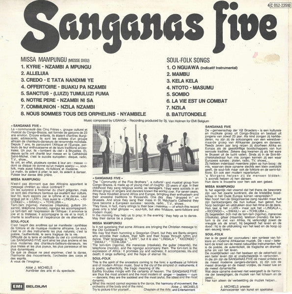 Sangana's Five : Missa Mampungu (Messe Dieu) + 8 Soul-Folk Songs (LP, Album)