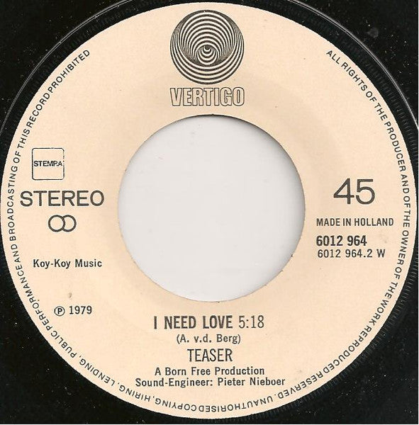 Teaser (2) : Oh Theresa (7", Single)