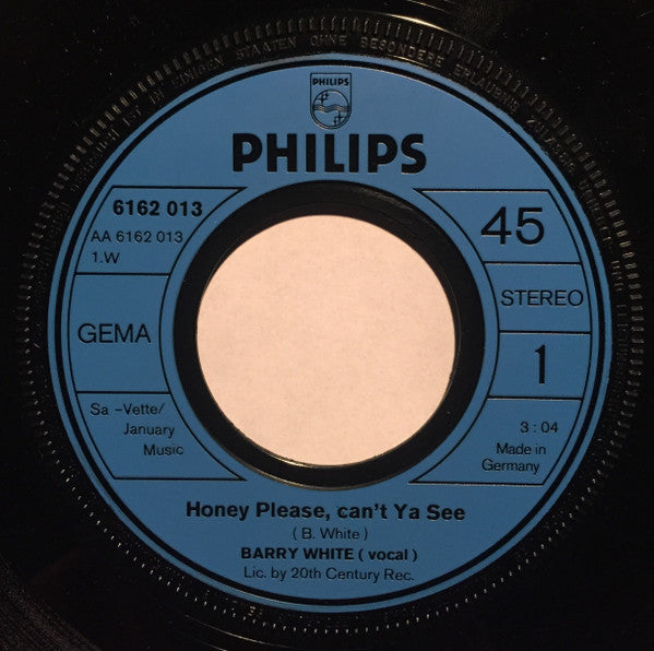 Barry White : Honey Please, Can't Ya See (7", Single)