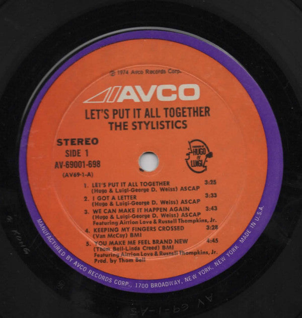 The Stylistics : Let's Put It All Together (LP, Album, Mon)